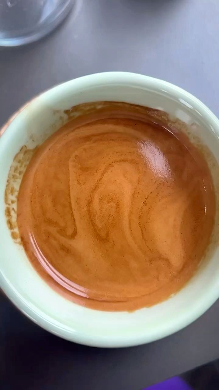 A flat white from above at Homeland Cafe